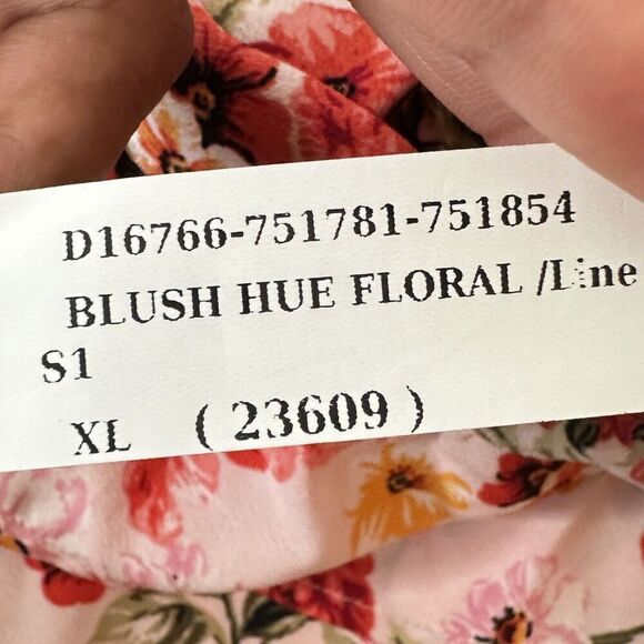 Old Navy Top XL Floral Boho Peasant Blouse Puff Sleeve Ruffle Bloomcore NWT - Picture 10 of 13